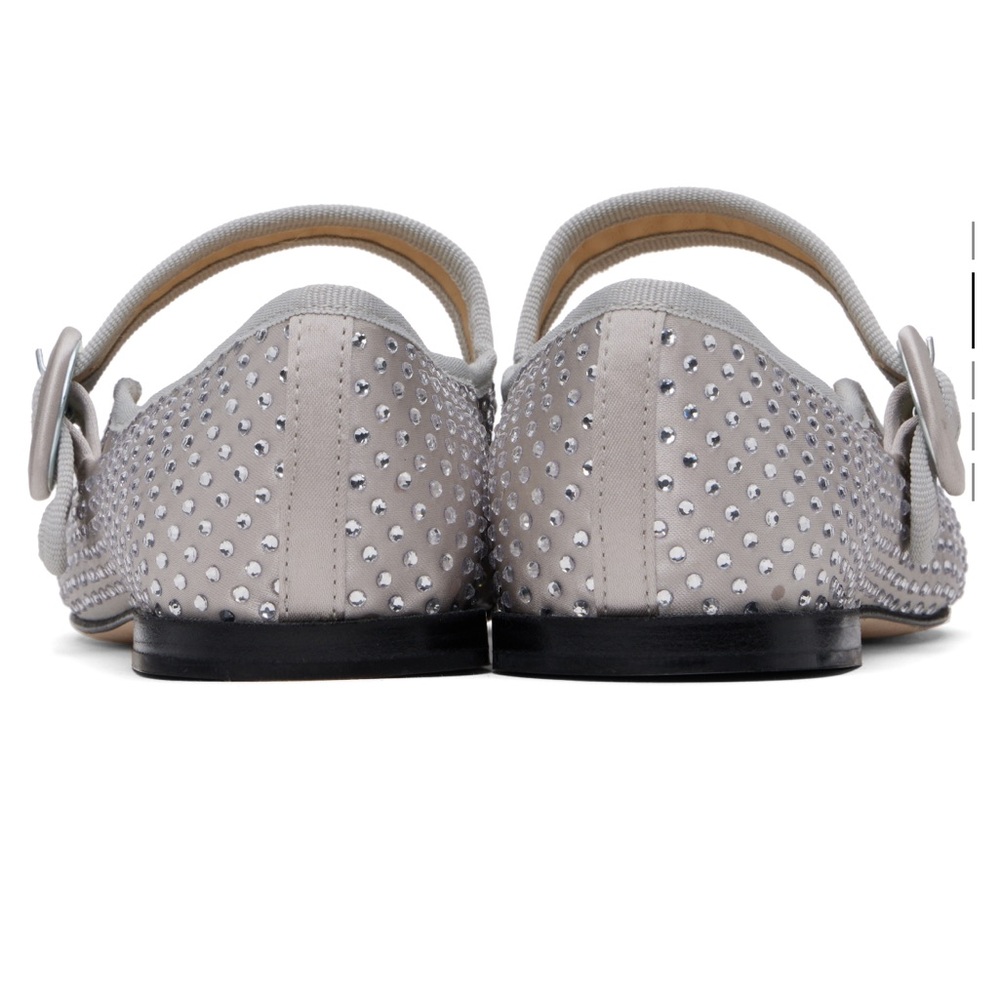 NWB Repetto Gray and Silver Georgia Mary Jane Ballerina Flats - Picture 5 of 9